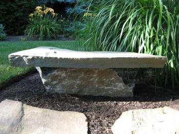 PA Gray Stone Bench